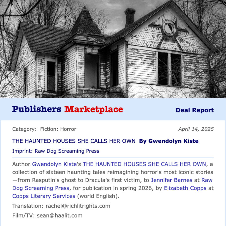 Book Deal: Gwendolyn Kiste Short Story Collection